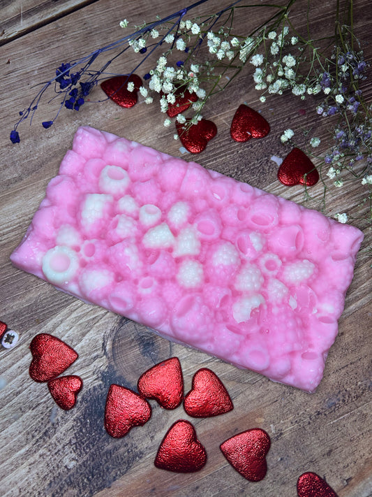 Tablette framboise caramel