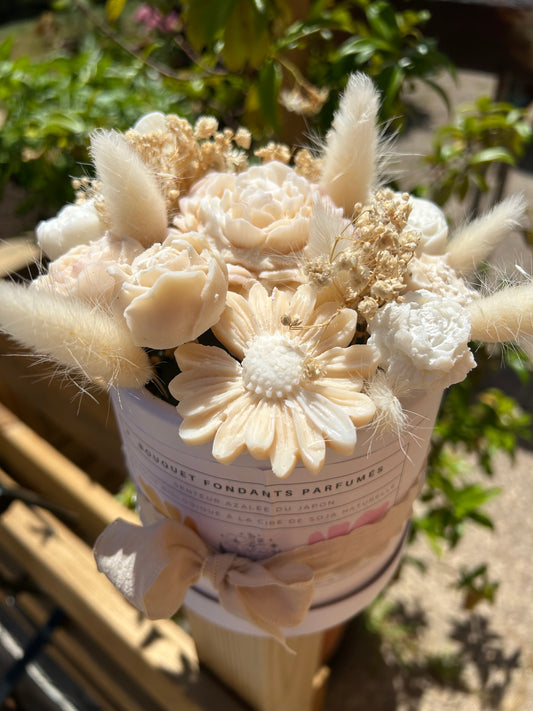 Bouquet de cire floral ivoire - Azalée du Japon