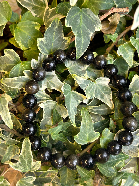 Bracelet obsidienne doré